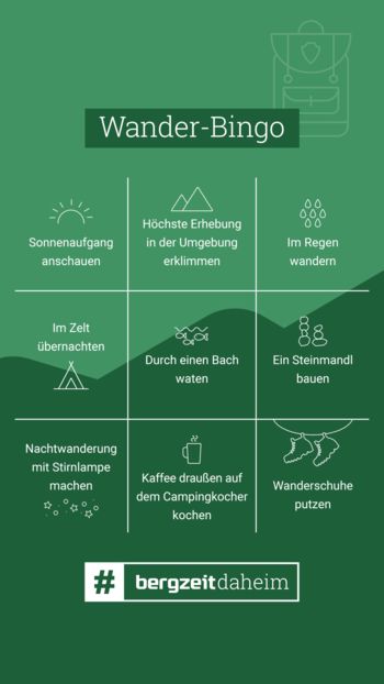 Bergzeit Bingo: Wandern